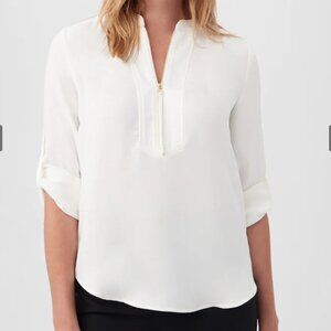 Trina Turk Kaiko Top Color Whitewash, Size XL